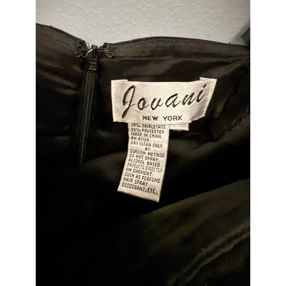 Vintage Jovani Beaded Mesh Black knee length cocktail Dress Sz 8 y2k prom party - Picture 3 of 6